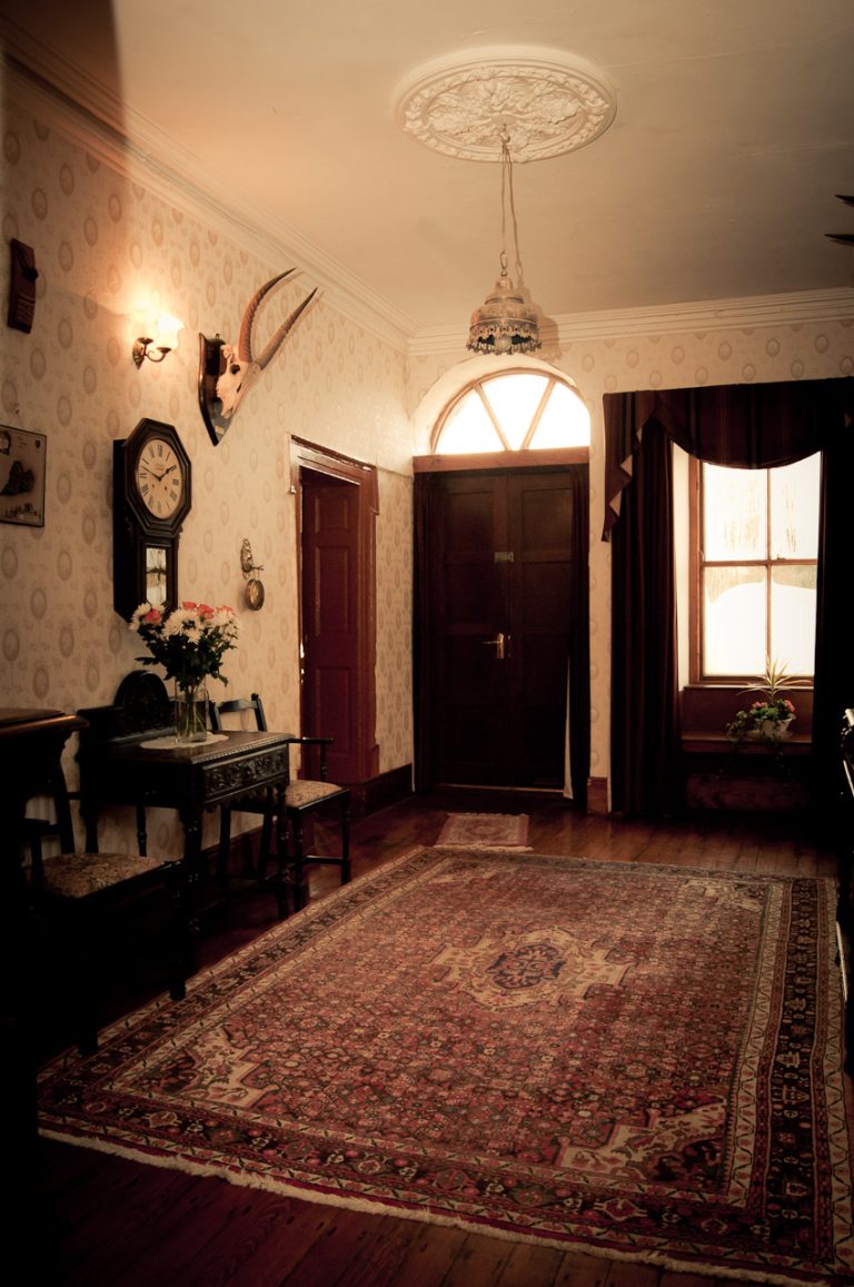 photo of entrance hallway of historic guesthouse Newpark House in Ennis, Co Clare